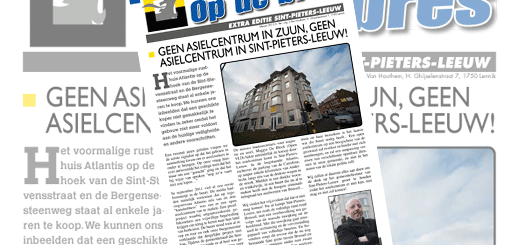 Pamflet tegen komst asielcentrum te Zuun (Sint-Pieters-Leeuw)