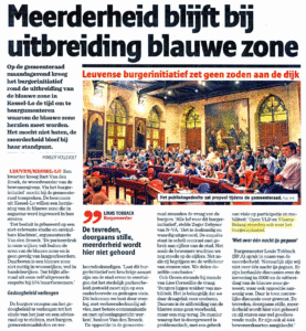 2014-09-30-Nieuwsblad-Meerderheid-blijft-bij-blauwe-zone