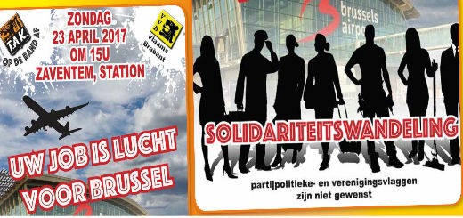 Solidariteitswandeling Zaventem “Uw job is lucht voor Brussel”