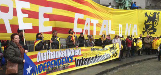 Vlaams Belang mét o.m. enkele Vlaams-Brabanders aanwezig op betoging Catalonië