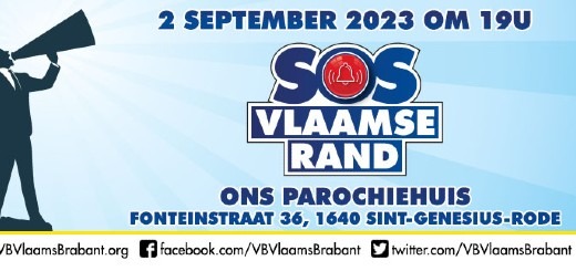 SOS VLAAMSE RAND, afspraak 2 september om 19u in Sint-Genesius-Rode