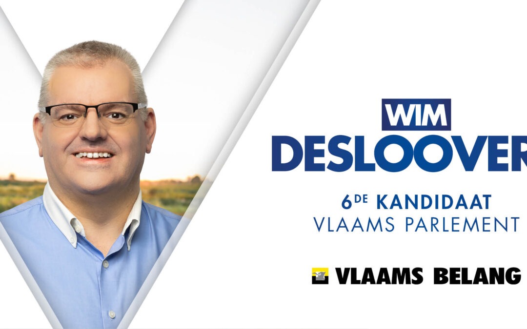 Wim Desloovere op 6de plaats Vlaams Parlement Vlaams Belang
